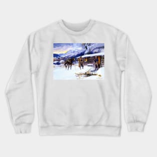 "Christmas Meat" by Charles M Russell Crewneck Sweatshirt